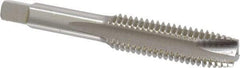 Hertel - 1/2-13 UNC, 3 Flute, Bright Finish, High Speed Steel Spiral Point Tap - Plug Chamfer, Right Hand Thread, 3-3/8" OAL - Exact Industrial Supply
