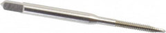 Hertel - #3-48 UNC, 2 Flute, Bright Finish, High Speed Steel Spiral Point Tap - Plug Chamfer, Right Hand Thread, 1-13/16" OAL, 2B Class of Fit - Exact Industrial Supply