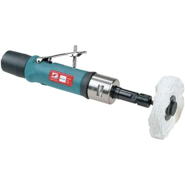 Dynabrade - 1/4" Collet, Straight Handle, Air Straight Die Grinder - 3,400 RPM, Rear Exhaust, 35 CFM, 0.7 hp, 90 psi, 1/4 NPT Inlet - Benchmark Tooling