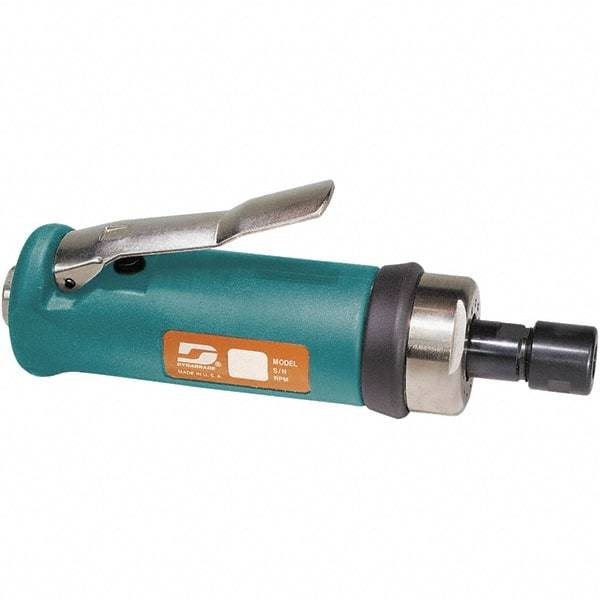 Dynabrade - 1/4" Collet, Straight Handle, Air Straight Die Grinder - 15,000 RPM, Front Exhaust, 31 CFM, 0.7 hp, 90 psi, 1/4 NPT Inlet - Benchmark Tooling