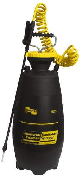 Chapin - 3 Gal Garden Hand Sprayer - Polyethylene Tank, Coiled Hose - Benchmark Tooling