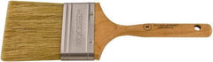 Wooster Brush - 3" Flat Hog Varnish Brush - 2-15/16" Bristle Length, 5-1/8" Maple Dowel Handle - Benchmark Tooling