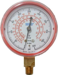 Wika - 2-1/2" Dial, 1/8 Thread, 0-500 Scale Range, Pressure Gauge - Lower Connection Mount, Accurate to 1-2-5% of Scale - Benchmark Tooling