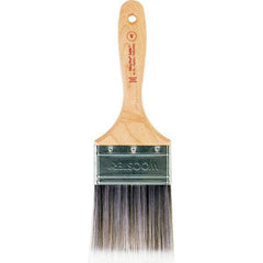 Wooster Brush - 3" Flat Nylon/Polyester Varnish Brush - 3-3/16" Bristle Length, 6-1/2" Maple Beavertail Handle - Benchmark Tooling