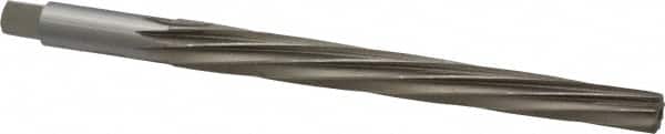 Interstate - #9 Pin, 0.6066" Diam, 0.4805" Small End, 9/16" Diam Straight Shank, 6-1/16" Flute, Taper Pin Reamer - Benchmark Tooling