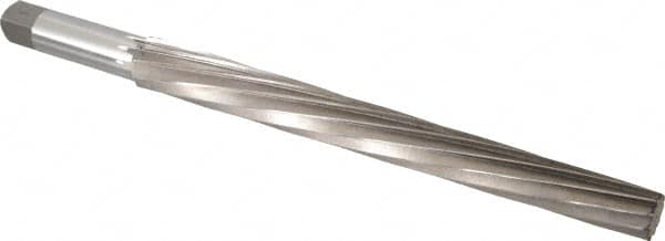 Interstate - #13 Pin, 1.259" Diam, 1.009" Small End, 1-1/4" Diam Straight Shank, 12" Flute, Taper Pin Reamer - Benchmark Tooling