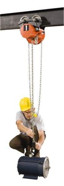 CM - 3,000 Lb. Capacity, Manual Plain Trolley - 40-1/2 Ft. Overhaul to Lift 1 Ft., 80 Lb. Avg Pull to Lift Rated Load - Benchmark Tooling