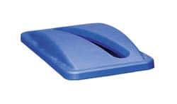 Rubbermaid - Rectangle Lid for Use with 15-7/8 Gal Rectangular Recycle Containers - Blue, Plastic, For 3540, 3541 & 3554 - Benchmark Tooling