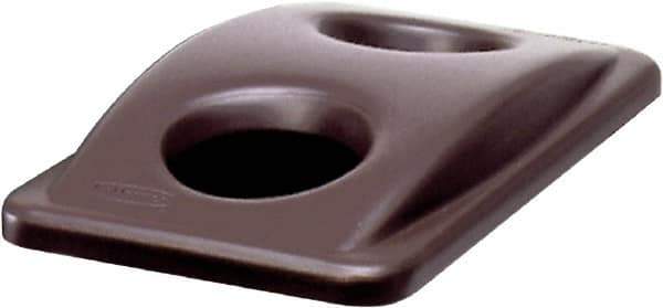 Rubbermaid - Rectangle Lid for Use with 15-7/8 Gal Rectangular Recycle Containers - Brown, Plastic, For 3540, 3541 & 3554 - Benchmark Tooling