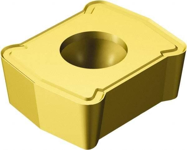 Sandvik Coromant - LCMX4 53 Grade 1020 Carbide Indexable Drill Insert - TiN Finish, Rectangle, 1/4" Inscribed Circle - Benchmark Tooling