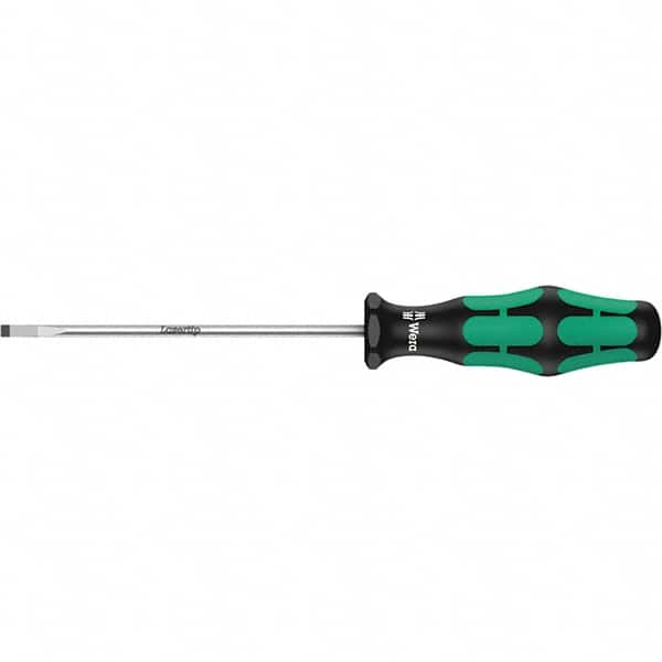 Wera - 3mm Blade Width, Slotted Screwdriver - 150mm Blade Length, Round Shank, Ergonomic Handle - Benchmark Tooling