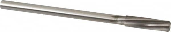 Made in USA - 29/64" High Speed Steel 6 Flute Chucking Reamer - Spiral Flute, 0.373" Straight Shank, 1-3/4" Flute Length, 7" OAL - Benchmark Tooling