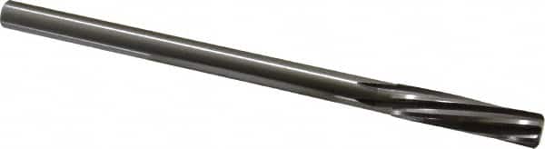 Made in USA - 31/64" High Speed Steel 6 Flute Chucking Reamer - Spiral Flute, 0.4355" Straight Shank, 2" Flute Length, 8" OAL - Benchmark Tooling