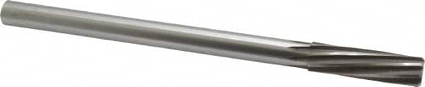 Made in USA - 5/8" High Speed Steel 8 Flute Chucking Reamer - Spiral Flute, 0.5615" Straight Shank, 2-1/4" Flute Length, 9" OAL - Benchmark Tooling