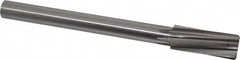 Made in USA - 1-1/8" High Speed Steel 8 Flute Chucking Reamer - Spiral Flute, 7/8" Straight Shank, 2-7/8" Flute Length, 11" OAL - Benchmark Tooling