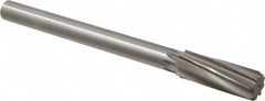 Made in USA - 15/16" Cobalt 8 Flute Chucking Reamer - Spiral Flute, 3/4" Straight Shank, 2-5/8" Flute Length, 10" OAL - Benchmark Tooling