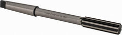 Made in USA - 21/32" High Speed Steel 8 Flute Chucking Reamer - Straight Flute, 2MT Morse Taper Shank, 2-1/4" Flute Length, 9" OAL - Benchmark Tooling