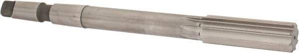 Made in USA - 13/16" High Speed Steel 8 Flute Chucking Reamer - Straight Flute, 2MT Morse Taper Shank, 2-1/2" Flute Length, 9-1/2" OAL - Benchmark Tooling