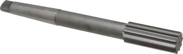 Made in USA - 1-3/16" High Speed Steel 10 Flute Chucking Reamer - Straight Flute, 3MT Morse Taper Shank, 2-7/8" Flute Length, 11" OAL - Benchmark Tooling