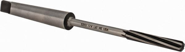 Made in USA - Letter E High Speed Steel 6 Flute Chucking Reamer - Benchmark Tooling