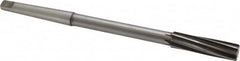 Made in USA - 17/32" High Speed Steel 6 Flute Chucking Reamer - Spiral Flute, 1MT Morse Taper Shank, 2" Flute Length, 8" OAL - Benchmark Tooling