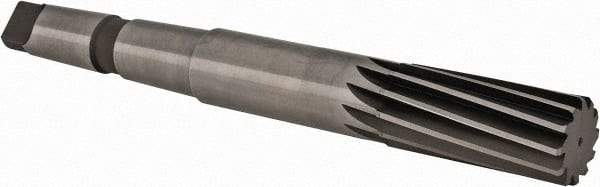 Made in USA - 1-7/16" High Speed Steel 12 Flute Chucking Reamer - Spiral Flute, 4MT Morse Taper Shank, 3-1/4" Flute Length, 12" OAL - Benchmark Tooling