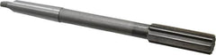 Interstate - 7/8" High Speed Steel 8 Flute Chucking Reamer - Straight Flute, 2MT Morse Taper Shank, 2-5/8" Flute Length, 10" OAL - Benchmark Tooling