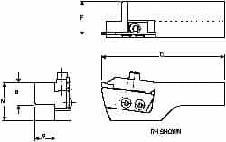Kennametal - Series Separator, CM Clamp for Indexables - Right Hand Cut - Benchmark Tooling