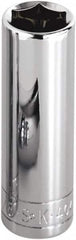 SK - 13/16", 3/8" Drive, Deep Hand Socket - 12 Points, Steel, Chrome Finish - Benchmark Tooling