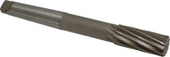 Interstate - 1-3/8" High Speed Steel 10 Flute Chucking Reamer - Spiral Flute, 4MT Morse Taper Shank, 3-1/4" Flute Length, 12" OAL - Benchmark Tooling