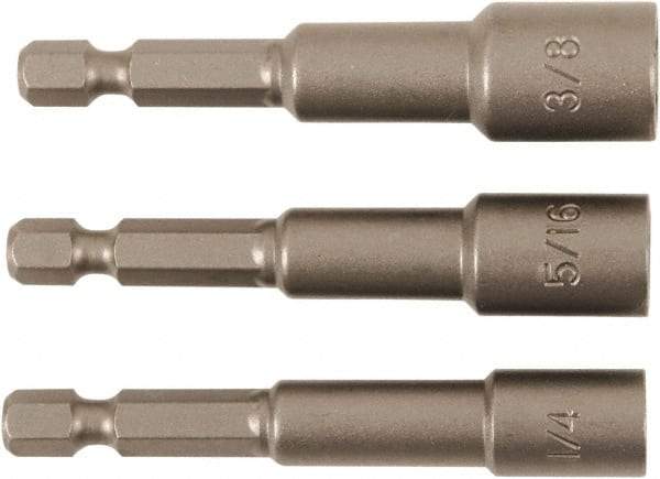 Wiha - 1/4" Drive, Nut Setter Screwdriver Bit - 2-1/2" OAL - Benchmark Tooling