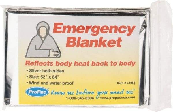 PRO-SAFE - Mylar Rescue and Emergency Blanket - 7 Ft. Long x 52 Inch Wide, Comes in Packet - Benchmark Tooling