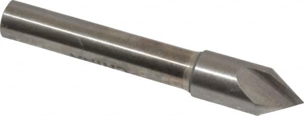 Interstate - 5/16" Head Diam, 1/4" Shank Diam, 1 Flute 60° High Speed Steel Countersink - Benchmark Tooling