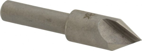 Interstate - 3/8" Head Diam, 1/4" Shank Diam, 1 Flute 60° High Speed Steel Countersink - Benchmark Tooling