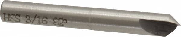 Interstate - 3/16" Head Diam, 3/16" Shank Diam, 1 Flute 82° High Speed Steel Countersink - Benchmark Tooling