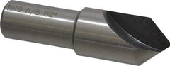 Interstate - 5/8" Head Diam, 1/2" Shank Diam, 1 Flute 82° High Speed Steel Countersink - Bright Finish, 2-1/4" OAL, Single End, Straight Shank, Right Hand Cut - Benchmark Tooling