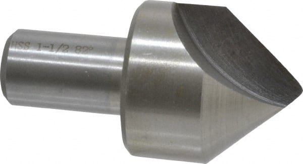 Interstate - 1-1/2" Head Diam, 3/4" Shank Diam, 1 Flute 82° High Speed Steel Countersink - Benchmark Tooling