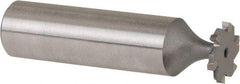 Made in USA - 1/2" Diam x 1/16" Face Width, Carbide-Tipped, 6 Teeth, Shank Connection Woodruff Keyseat Cutter - Uncoated, 2-1/16" OAL x 1/2" Shank, Straight Teeth, ANSI 204, Old Standard 1 - Benchmark Tooling