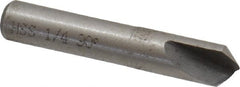 Interstate - 1/4" Head Diam, 1/4" Shank Diam, 1 Flute 90° High Speed Steel Countersink - Benchmark Tooling