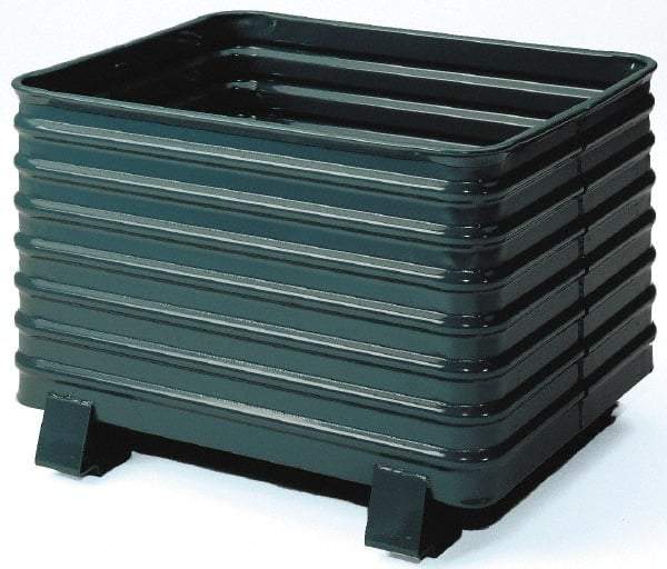 Steel King - 33-1/2" Long x 41-1/2" Wide x 28-1/2" High Steel Bin-Style Bulk Container - 4,000 Lb. Load Capacity - Benchmark Tooling