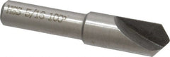 Interstate - 5/16" Head Diam, 1/4" Shank Diam, 1 Flute 100° High Speed Steel Countersink - Benchmark Tooling