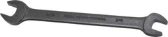 Proto - 3/8" x 7/16" Standard Open End Wrench - 5-7/8" OAL, Double End, Black Finish, 15° Head Angle - Benchmark Tooling