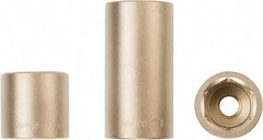 Ampco - 1-1/8", 3/4" Drive, Deep Hand Socket - 6 Points, Aluminum Bronze - Benchmark Tooling