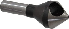 Interstate - 1/2" Shank Diam, 0 Flute 82° High Speed Steel Countersink - Bright Finish, Single End, Straight Shank, Right Hand Cut - Benchmark Tooling