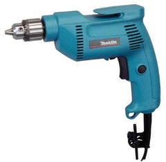 Makita - 3/8" Keyed Chuck, 2,500 RPM, Pistol Grip Handle Electric Drill - 4.9 Amps, 115 Volts, Reversible, Includes Chuck Key & Drill Chuck - Benchmark Tooling