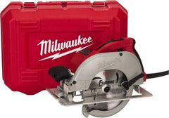 Milwaukee Tool - 15 Amps, 7-1/4" Blade Diam, 5,800 RPM, Electric Circular Saw - 120 Volts, 3.25 hp, 9' Cord Length, 5/8" Arbor Hole, Left Blade - Benchmark Tooling