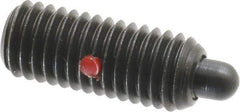 Gibraltar - 1/2-13, 1-1/4" Thread Length, 1/4" Plunger Projection, Steel Threaded Spring Plunger - 1/4" Max Plunger Diam, 1-1/4" Plunger Length, 6.6 Lb Init End Force, 17.4 Lb Final End Force, 1/4" Hex - Benchmark Tooling