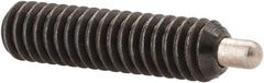 Gibraltar - 8-32, 5/8" Thread Length, 3/32" Plunger Projection, Steel Threaded Spring Plunger - 0.07" Max Plunger Diam, 5/8" Plunger Length, 0.7 Lb Init End Force, 2.3 Lb Final End Force, 1/16" Hex - Benchmark Tooling