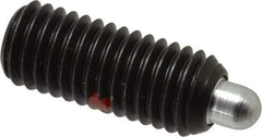 Gibraltar - 1/2-13, 1-1/4" Thread Length, 1/4" Plunger Projection, Steel Threaded Spring Plunger - 1/4" Max Plunger Diam, 1-1/4" Plunger Length, 2.7 Lb Init End Force, 9.3 Lb Final End Force, 1/4" Hex - Benchmark Tooling