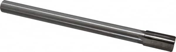 Interstate - 7/8" Diam, 0.748 to 0.75" Max Diam Straight Shank, 1-1/2" Flute Length, Machine Expansion Reamer - Straight Flute, 10" OAL, Right Hand Cut, 6 Flutes, High Speed Steel, Bright Finish - Benchmark Tooling